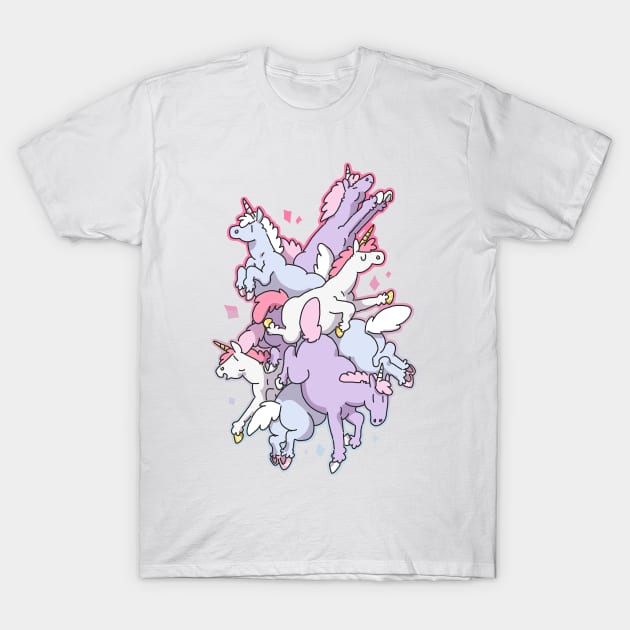 Unicorn Pile T-Shirt by goccart